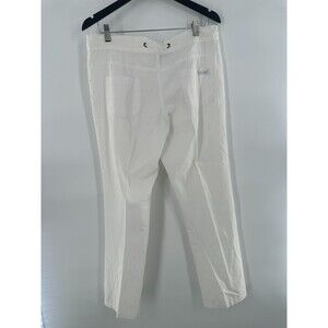 Landau White Drawstring Scrub Pants Medical Uniform Straight Leg Back Pockets XS